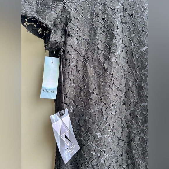 NEW Aritzia Talula Womens Black Lace Dress Mini Holiday Party Cocktail Size L - Picture 2 of 11